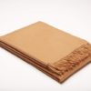 Plaid exclusif camel en 100% Baby Alpaga - Pure Alpaga - 130 x 180 cm
