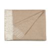 Plaid fishbone camel et blanc en 100% Baby Alpaga - Pure Alpaga - 130 x 180 cm